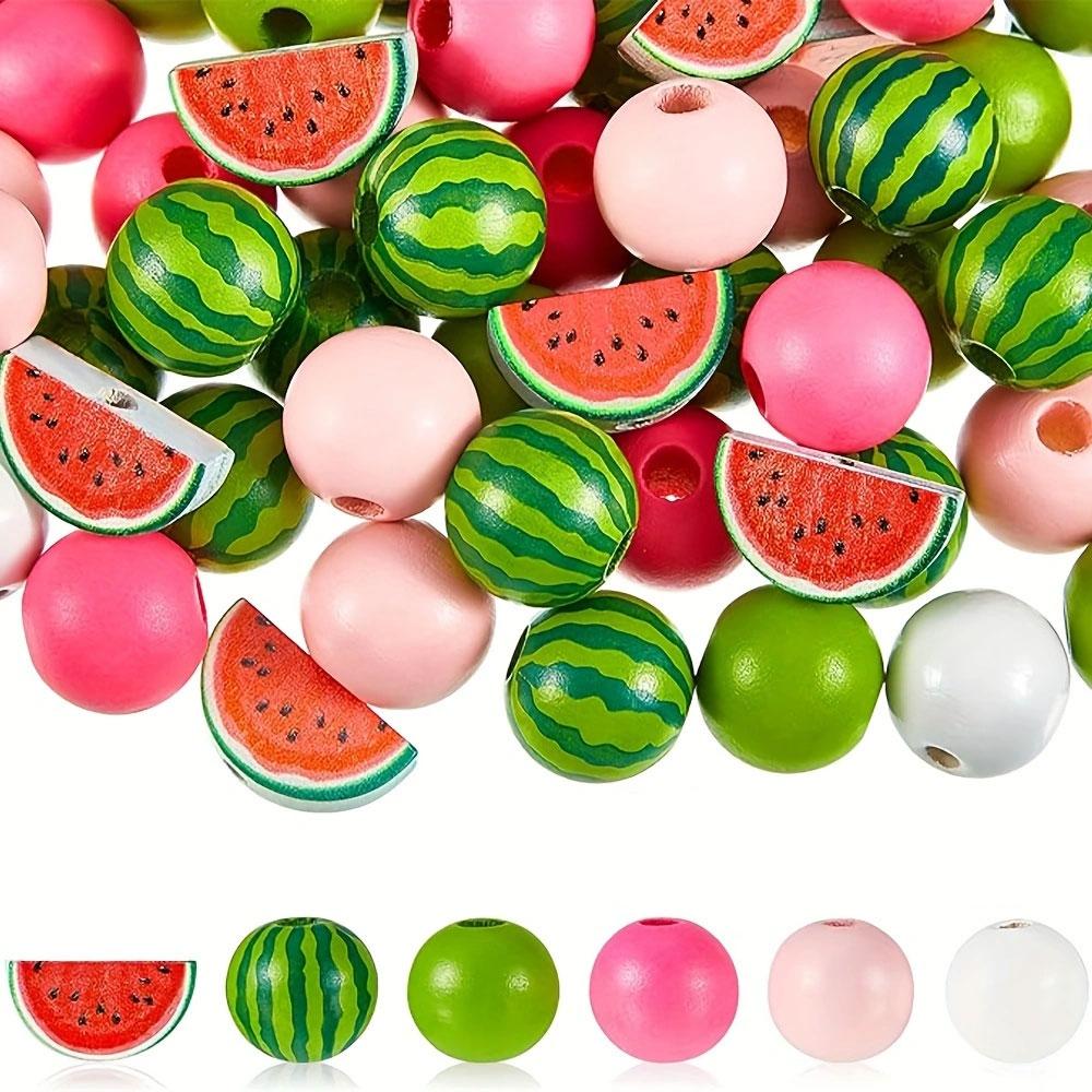 10/30/50 шт. арбузного цвета деревянные бусины 16 мм разноцветные деревянные бусины натуральные цветные круглые бусины ожерелье браслет изготовление ювелирных изделий украшение для дома