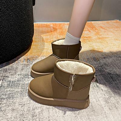 Мода 2024 Высококачественные женские ботильоны Зима Новые Толстая подошва Повседневные Удобные Теплые Плюшевые туфли для женщины Botines De Mujer