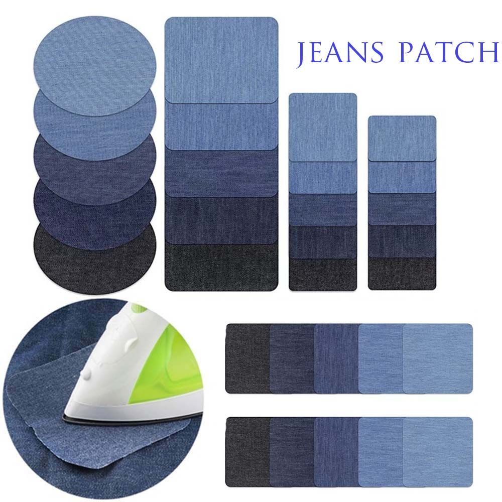 4Pcs Repair Applique Sewing Jeans DIY Knee Elbow Fabric Patch Iron-on