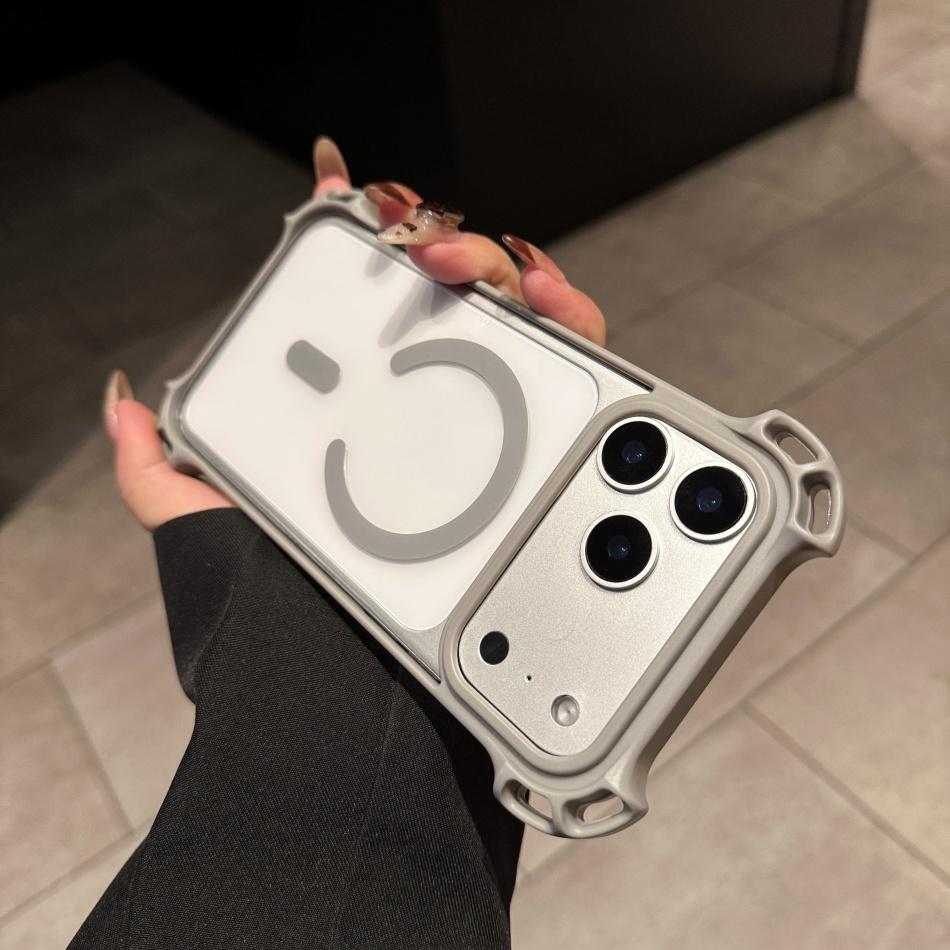 New Magnetic Clear Phone Case For iPhone 17 14 Plus 15 11 12 13 16 Pro Max Wireless Charging Four-corner Anti-drop Protective Cover Fundas