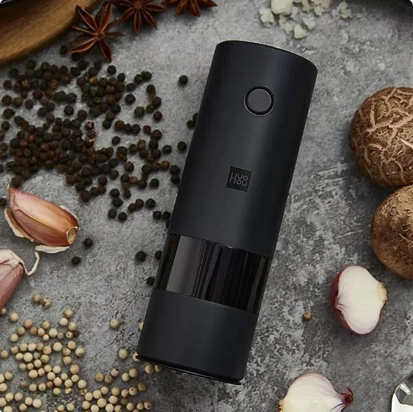 Xiaomi Huohou электрическая автоматическая мельница для перца и соли, светодиодная подсветка, 5 режимов, измельчитель для перца, специй, зерна для приготовления пищи