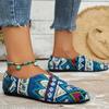 Women Flats Shoes Casual Loafers Fashion Print Random Walking Pointed Toe Canvas Sport Women Shoes