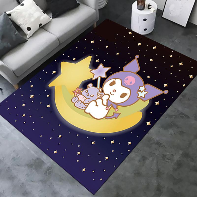 Office Rug Moon, Star Anti-Slip Rug, Machine Washable for Living Room, Bedroom, Office, Multiple Sizes, Bedroom Mat, Decorative Mat, Durable Mat, Livi