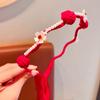 Red Ancient Headwear Tassel New Year Hair hoop Elegant Chinese Style Headband  Home