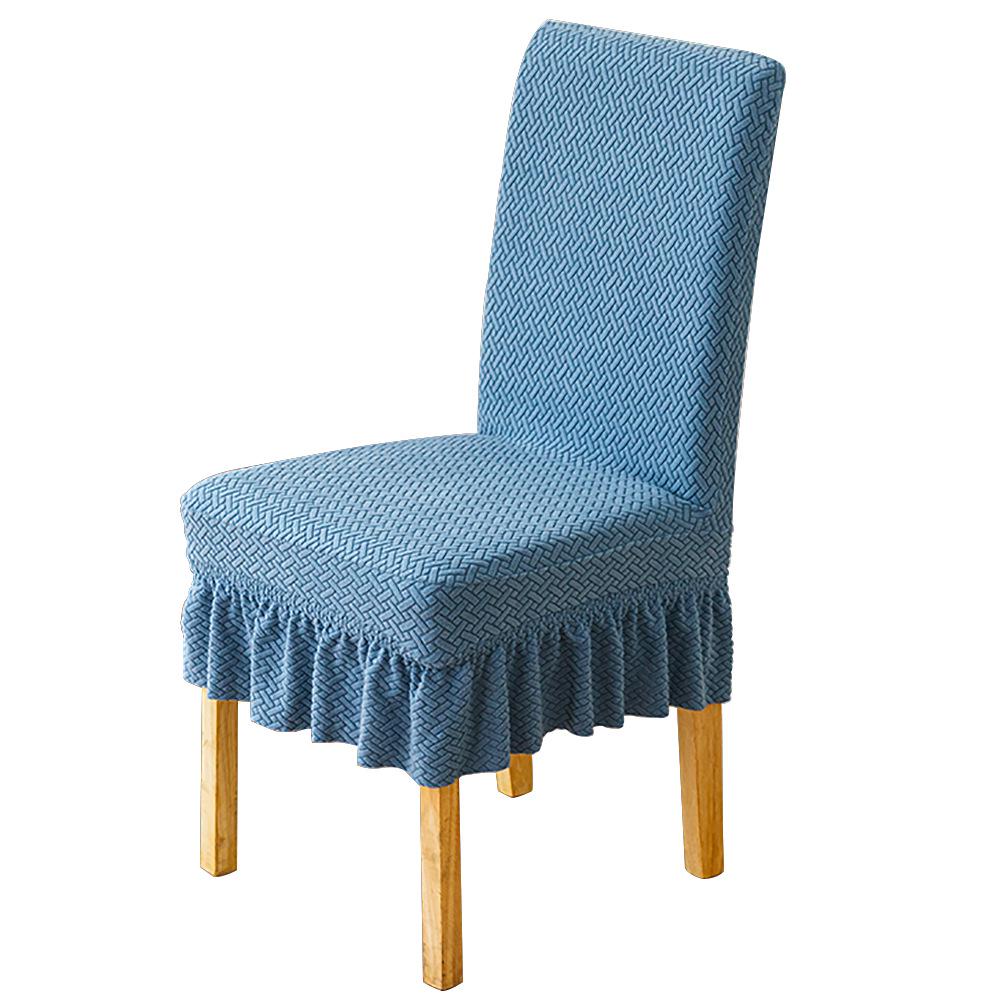 Жаккардовый стрейч чехол-юбка для обеденного стула на все сезоны