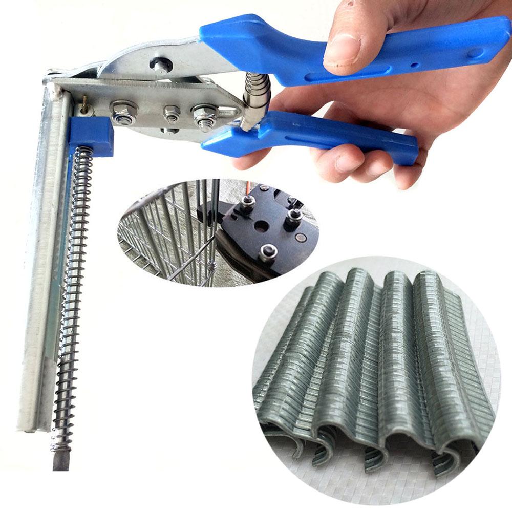 Steel Anti-slip Handle Wire Fencing Hand Tools M Clips/Staples Bird Chicken Hog Ring Plier