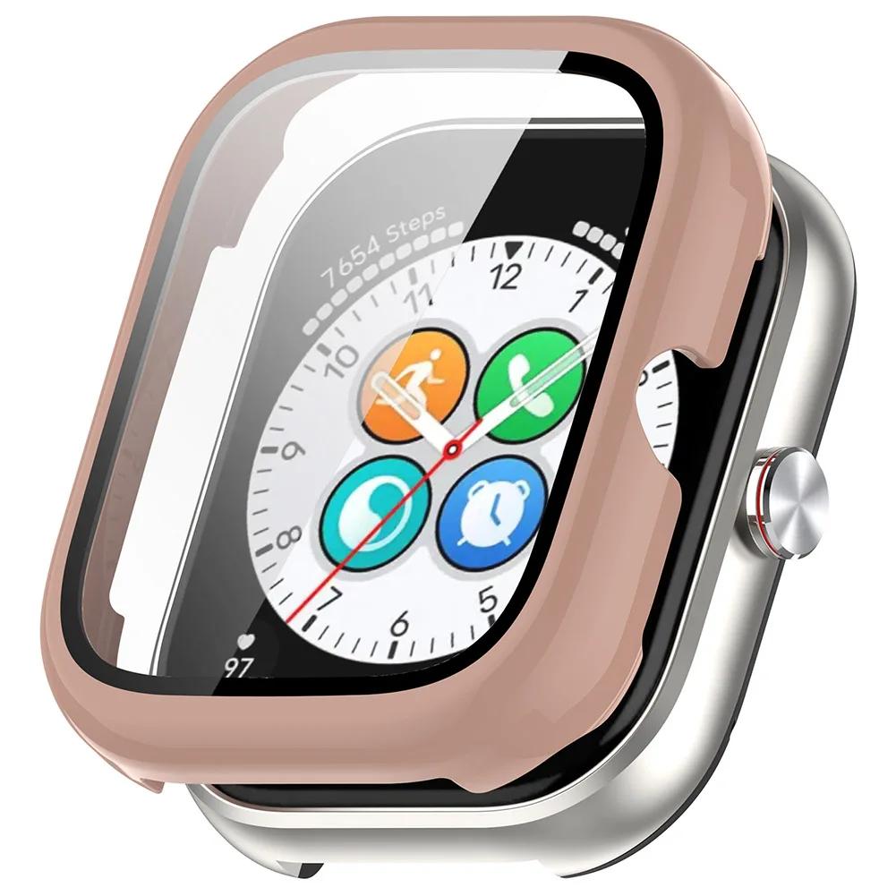 Full Coverage PC Watch Case with Tempered Glass for Honor Choice Haylou Watch Anti Scratch and Dustproof Protection