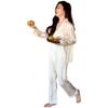 French pajamas women's new ice silk high-end light luxury temperament spring and autumn long-sleeved loungewear suit can be worn outside