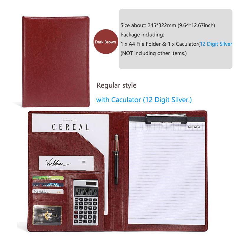 Папка-регистратор Padfolio Man PU Padfolio формата A4, портфель, держатель для деловых документов, металлический планшет, органайзер для документов, офис