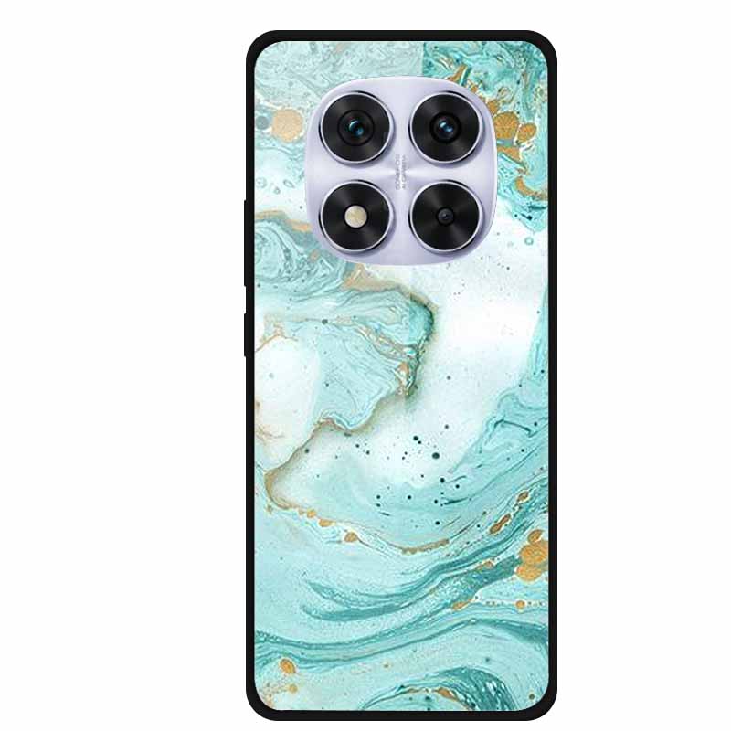 Закаленное Стекло Чехол Для Xiaomi Redmi Note 14 Pro 5G Задняя Крышка ПК Жесткий Ударопрочный Чехлы Пиво Мраморная Текстура Крутой Модный Funda
