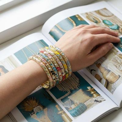 Эмалированный винтажный браслет-манжета cloisonне Традиционный женский браслет на руку Изящный браслет с цветами Для женщин