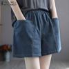 Женские повседневные свободные летние короткие брюки с эластичной резинкой на талии