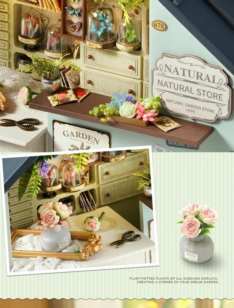 (t-ФРИК) Набор для сборки кукольного домика. Миниатюрный набор. Инструкция на английском языке. МАГАЗИН СЧАСТЬЯ. (DA-006 ПЛАНЕТЫ СТУДИЯ)