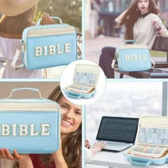 Portable book and manual protective cover storage bag, best-selling embroidered letter book storage bag