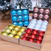 9pcs Plastic Painted Christmas Hanging Balls 6cm Merry Xmas Decor Happy New Year Ornament