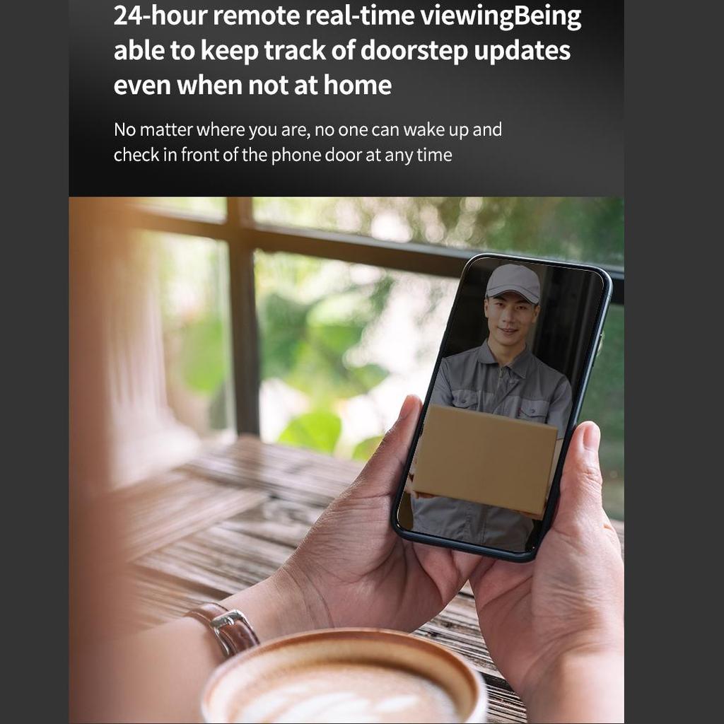 Умная дверная камера Tuya WiFi S50, камера с автоматическим обнаружением дверного глаза, цифровой дверной просмотрщик, беспроводной дверной звонок, цифровой дверной глазок, дверной звонок