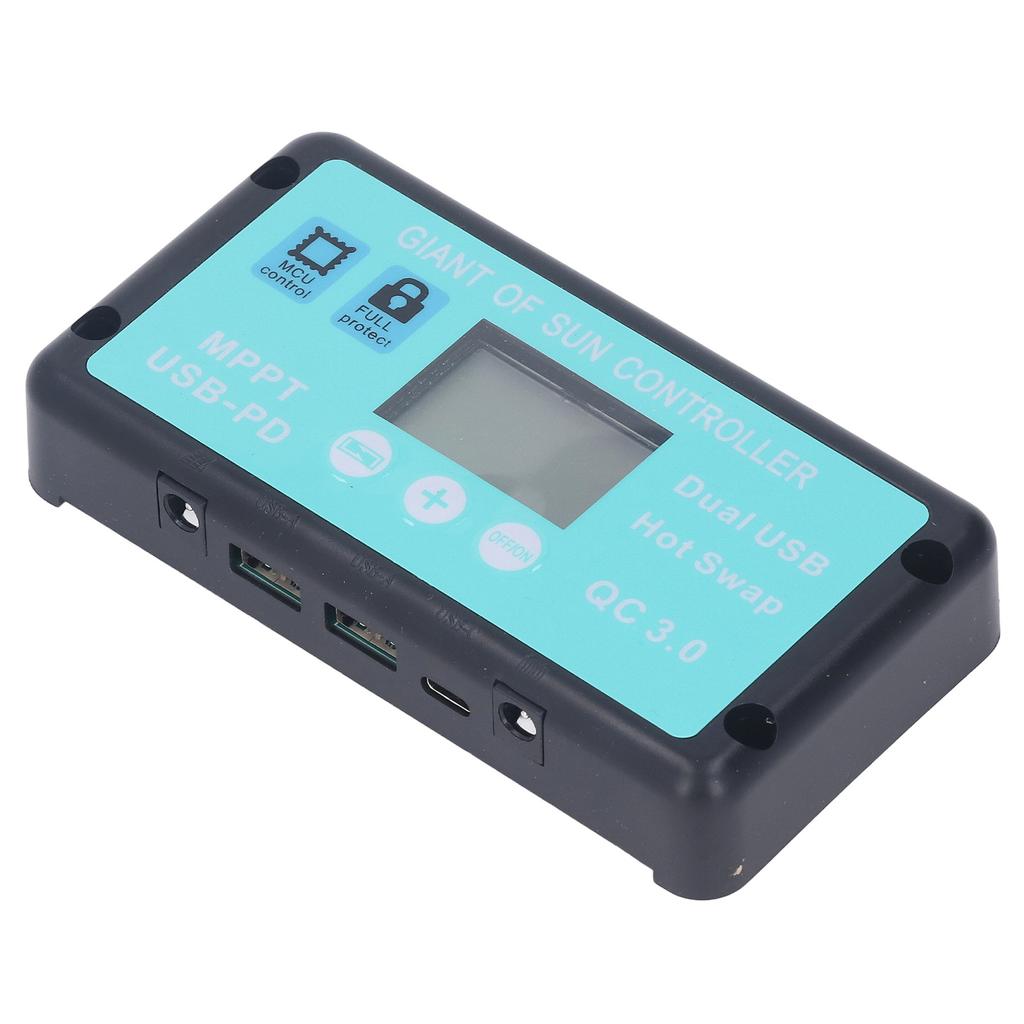 12 В 24 В MPPT контроллер заряда солнечной батареи профессиональный USB PD QC3.0 регулятор солнечной панели с ЖК-дисплеем