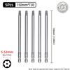 Magnetic Torx Screwdriver Bit 150mm T6-T40 1/4" Hex Shank Hollow Plum Blossom Hole Security Bits S2 Steel Electric Hand Tools