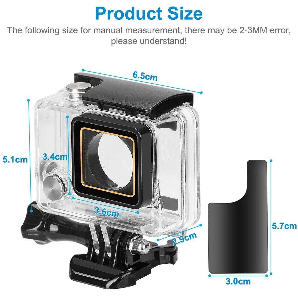 Водонепроницаемый чехол для GoPro Hero 4 3+, защитный чехол для подводного плавания длиной 60 м, чехол для Go Pro 4 3+ GoPro4, чехол для дайвинга, аксессуар