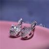 Роскошные круглые серьги с кристаллами для женщин, ювелирные изделия, очаровательные серьги из розового золота для девочек, женские золотые аксессуары, серьги с камнями