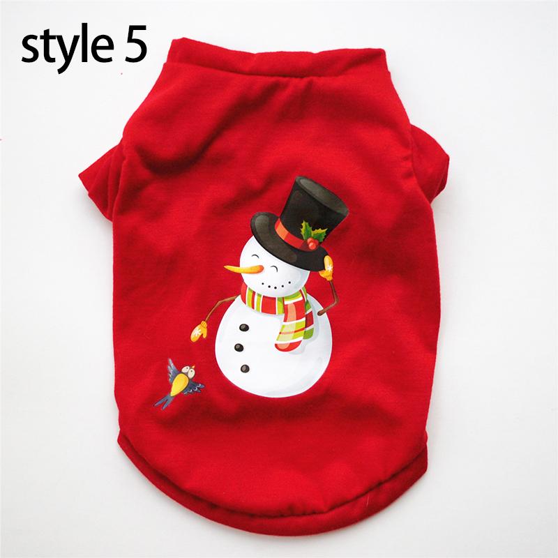 Christmas Pet Clothing Cotton Dog Clothes For Small Medium Dogs Vest Shirt New Year