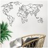 [R3404] - Black 'Origami World Map' Sticker Sheet - 50x70 Cm