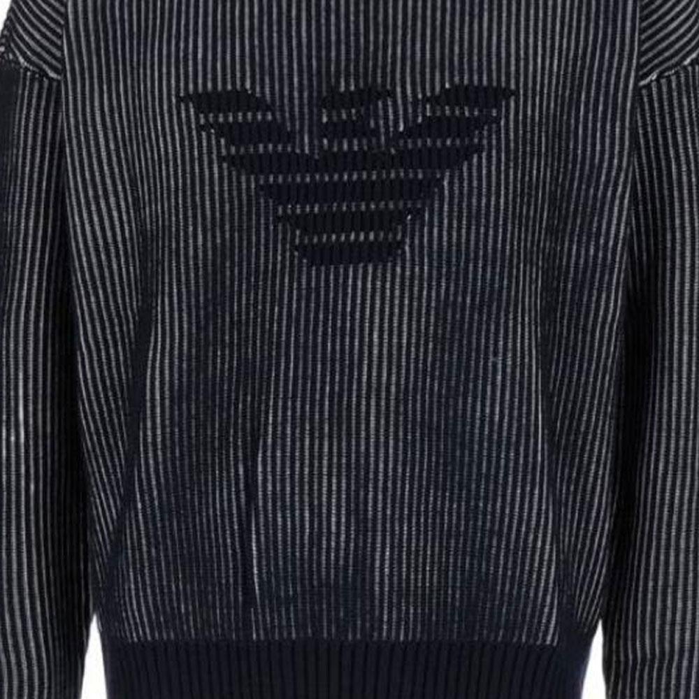 EMPORIO ARMANI Logo Intarsia Striped Jumper 6D1MXA-1MJHZ-F939