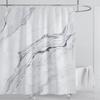 Мраморная водонепроницаемая шторка для душа Водонепроницаемая шторка для душа для декора ванной комнаты Принтованная моющаяся шторка для душа с крючками