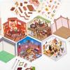 Мультфильм Милые 3D DIY Ландшафтные наклейки Миниатюрные сцены Визуальные стековые наклейки Творческие DIY Украшения Наклейки Подарки
