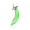 Fashion Creative Alloy Enamel Pea Pod Brooch Niche Design Women'S Clothing Brooch Ornament Pin