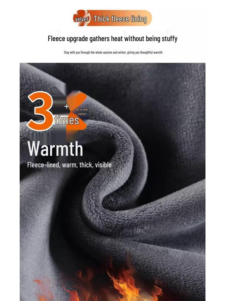 High-Waisted Fleece-Lined Wide-Leg Women's Pants for Autumn/Winter - Casual, Petite, and Straight-Leg Sports Sweatpants.