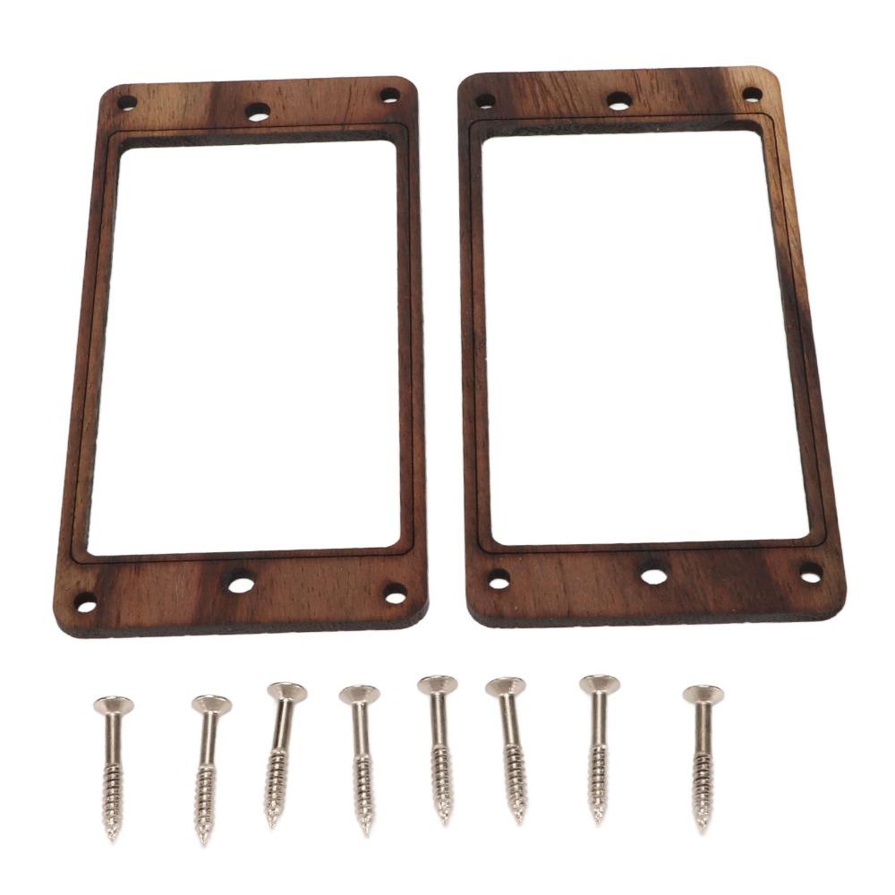 2PCS Wood Color Humbucker Pickup Frame Wood Double Coil Mounting Ring For Guitarists And Luthiers