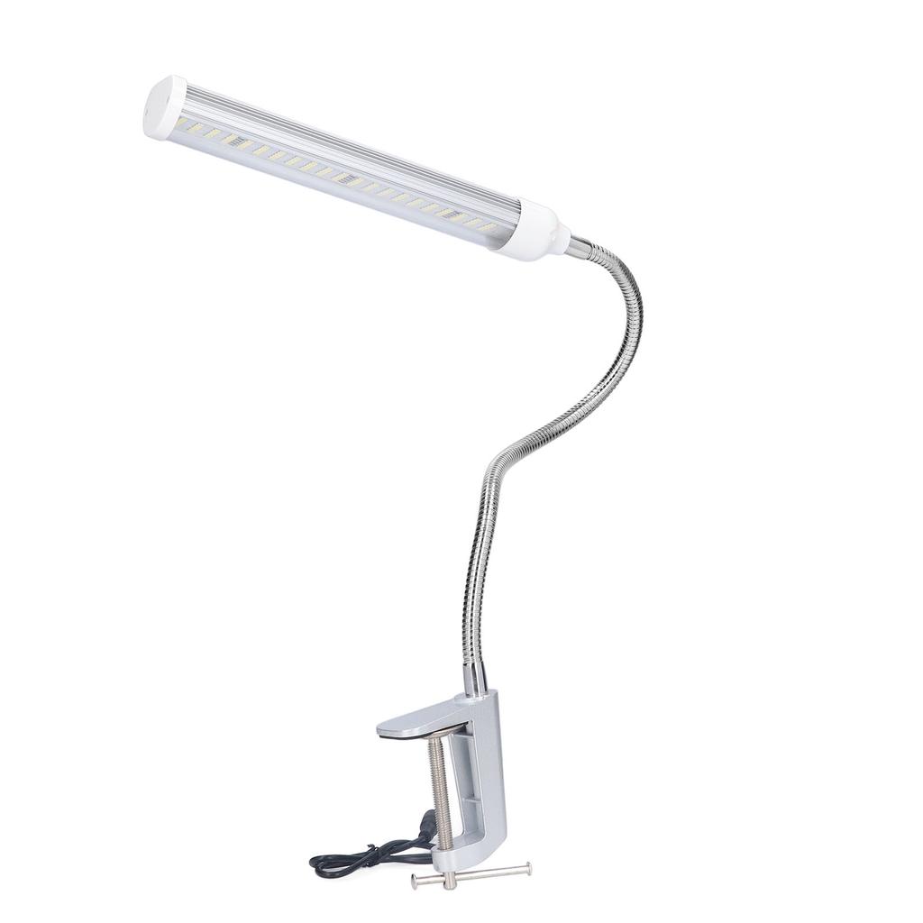 Светодиодный рабочий светильник Gooseneck Silver C Clamp LED 21W Dimmable Machine Tool Work Light Aluminum Gooseneck
