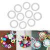 10pcs Wreath, Full Shape, White, Different Sizes - Circle Blank DIY