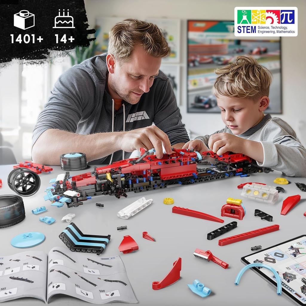 Mould King 13209 Technic Static Model Sports Car Building Blocks | Adult MOC Model Car (Over 1401 Pieces) Perfect for Collection or Gifting
