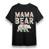 Men's Plus Size T-shirt With Floral Mama Bear Graphic Unisex Black Cotton Tee
