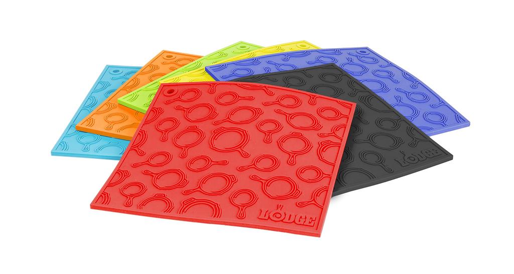 Подставка квадратная Lodge x x см Сковорода, Силикон, Зеленый, AS7SKT51, 17.8 17.8 0.4