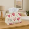 1pc Hand-Drawn Heart Tissue Box Holder & Napkin Dispenser - Multifunctional Decorative Organizer Suitable for Home, Car, Bedside Table - Compatible fo