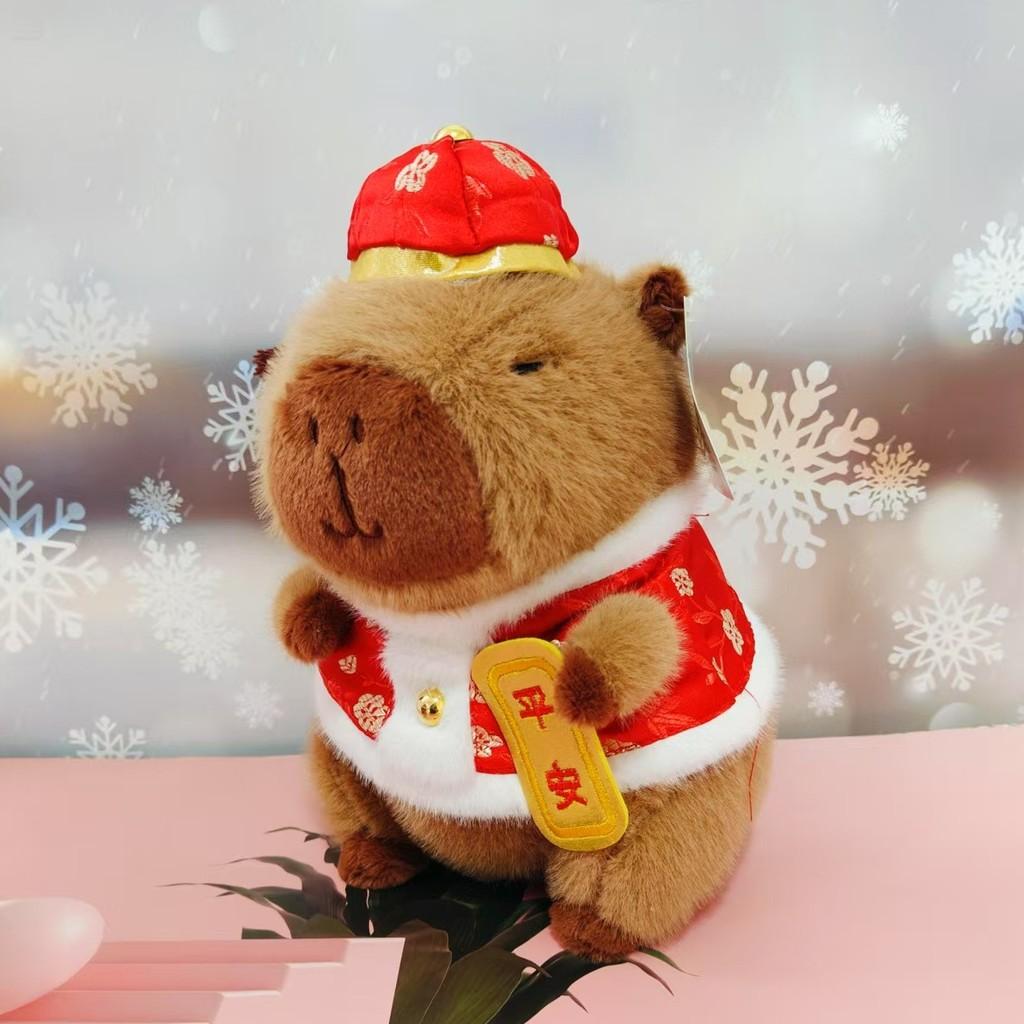 Capybara Plush Toy For Christmas Decoration With Pp Cotton Filling For Kids And Collectors