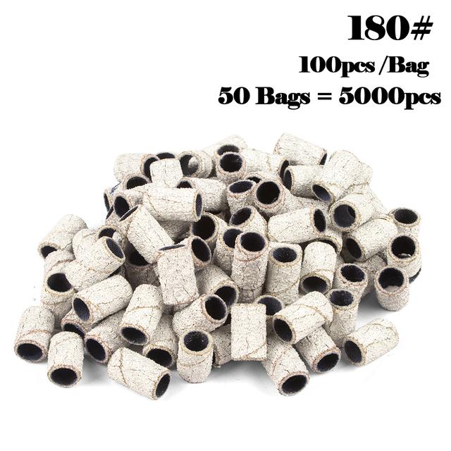 5000 шт шлифовальные ленты для дизайна ногтей 80 # 120 # 180 # 240 шлифовальная лента для маникюра, дрель для удаления гель-лака, педикюра