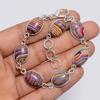 Outstanding Top Grade Qualite 100% Natural Rainbow Calsilica Oval Shape Ethnic Handmade Jewelry 925 Steling Silver Bracelet 7-8" WSJ-5212