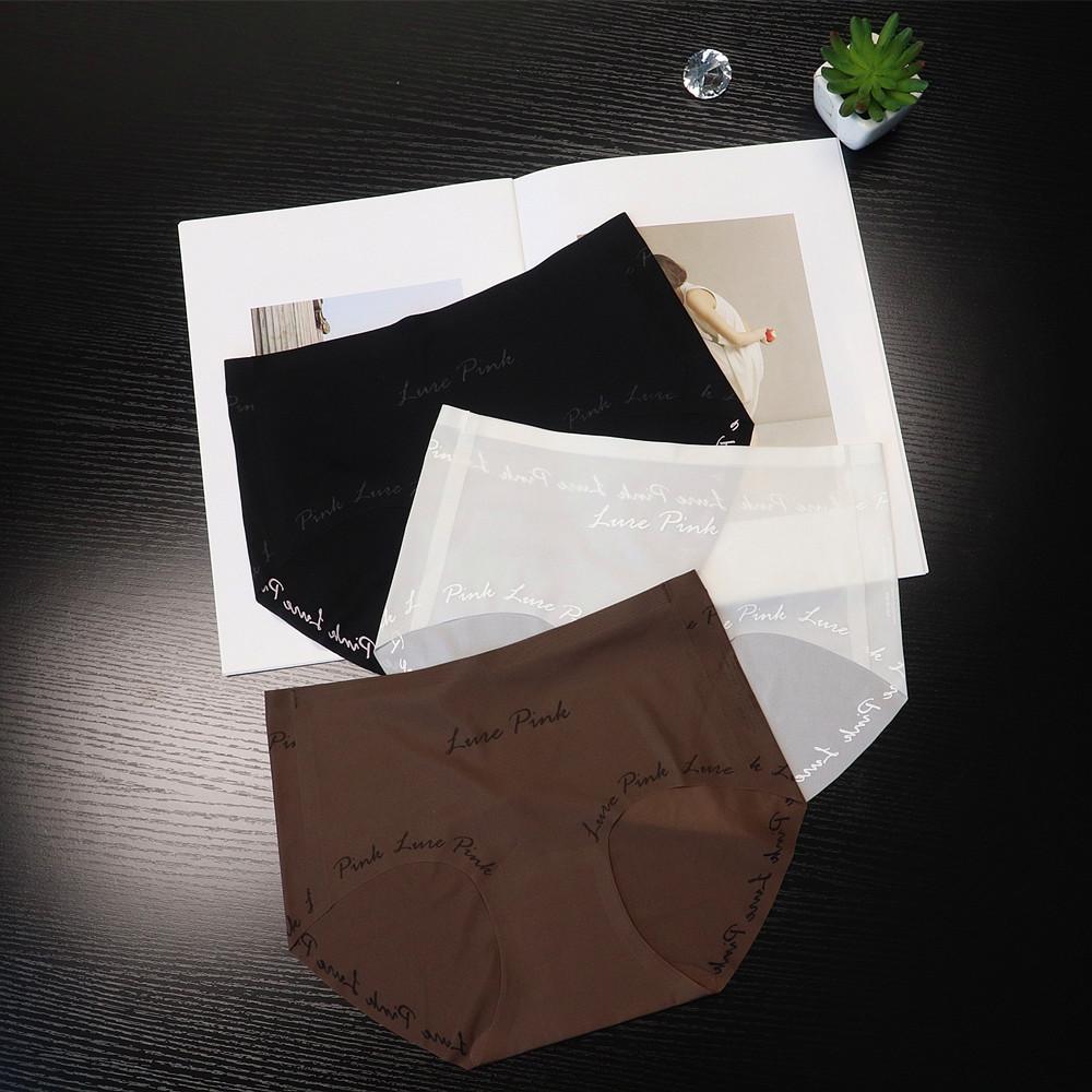 Women's Thin One Piece Ice Silk Low Waist and Hip Lift Cotton Briefs