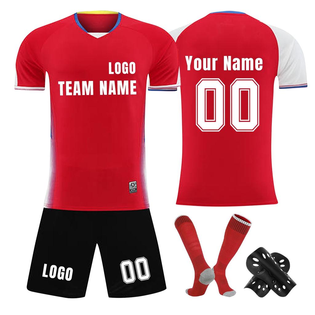 Personalised Shirts Kit Mens Girls With Name Number Custom Football Jerseys For Boys Training Suit
