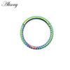 Alisouy 1PC 8-10mm 16g Stainless Steel Hinged Segment Clicker Ring Nose Septum Piercing Helix Cartilage Daith Twist Body Jewelry