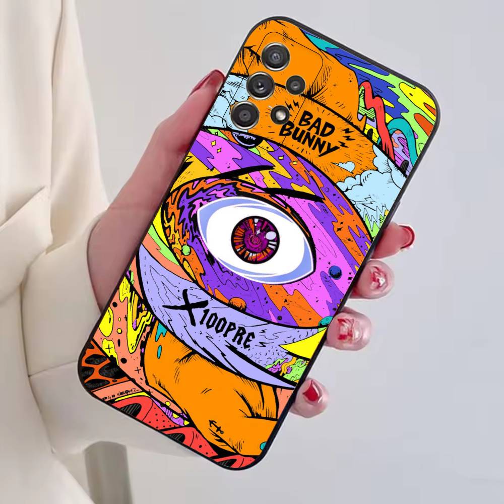 Hot Singer B-Bad Bunny Phone Case For Samsung S25,S24,S21,S22,S23,S30,Ultra,S20,Plus,Fe,Lite,Note,10,Black Cover