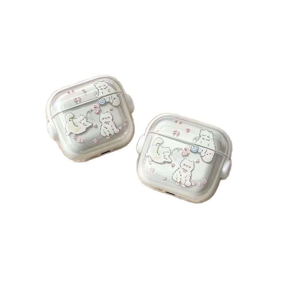 Bracket model for playing cats, suitable for Apple AirpodsPro1 Bluetooth headset case 1/1 generation cartoon soft case