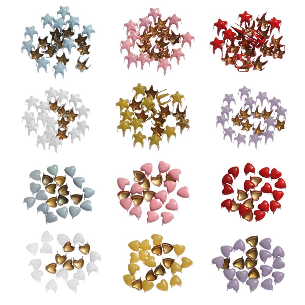 20Pcs 5/6mm Handmade Star Buckles Decor Sewing Accessories Love Buttons Buckles Doll Clothing
