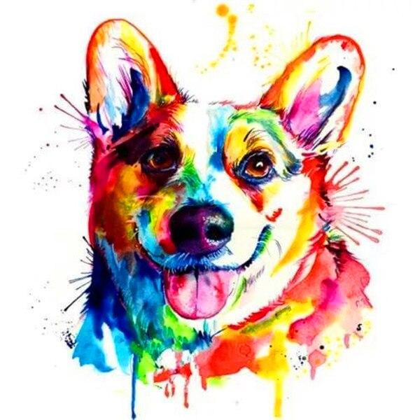 5D DIY Алмазная картина Новое животное Алмазная вышивка Крестиком Собака Фотографии Стразы Мозаика Домашний декор