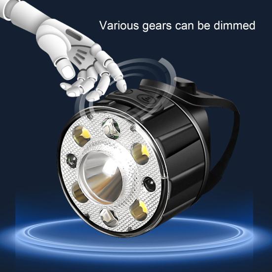 Bicycle Handlebar Light Sense Light High Brightness 5 Modes Adjustment Waterproof Type-C Rechargeable Night Cycling Safety Light