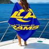 Beach Towel with Los Angeles Rams logo Pattern - soft,absorbent,machine washable Lightweight&Modern,swimming,Travel Essentials